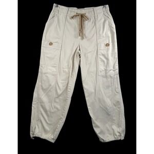 Democracy Cargo Pants Beige sz L boho baggy retro relaxed